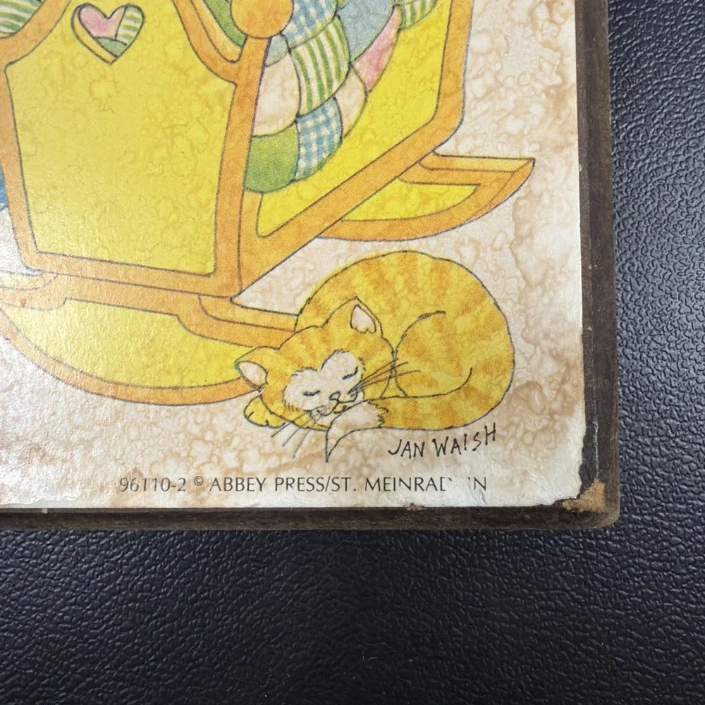 VTG Wood Nursery Decor Words Of Wisdom Cute Baby Rhymes